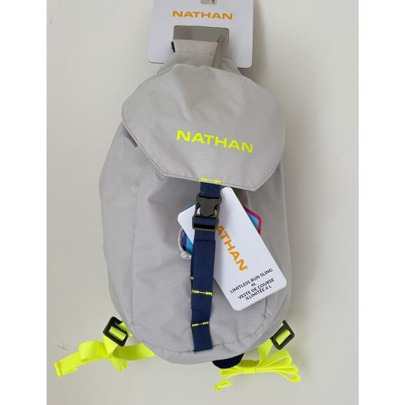 Nathan Limitless Run Sling 6 L | Vapor Gray and Finish Lime Running Training - Picture 1 of 14